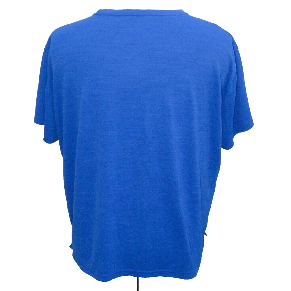 NIKE Men's (Size 2XL) Blue Short Sleeve Athletic Dri-Fit Logo T-Shirt Tennis Gym